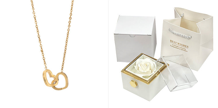 Rotating Rose Jewelry Gift Box – Valentine's Day Surprise for Women