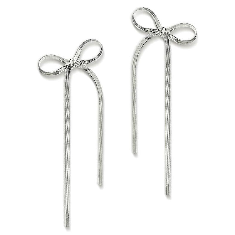 Wholesale Non-Tarnish 18K Gold Plated Stainless Steel Bow Earrings