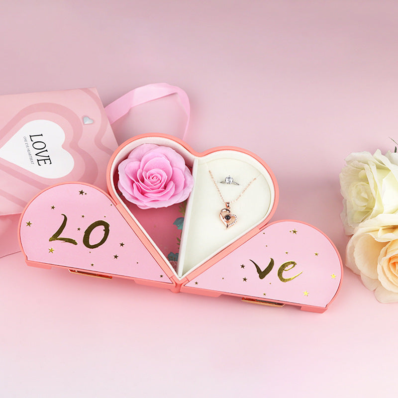 Love Jewelry Box Double Open Gift Box