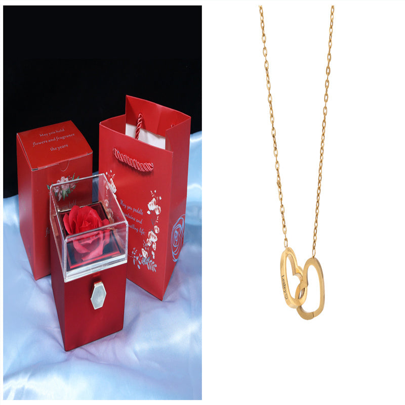 Rotating Rose Jewelry Gift Box – Valentine's Day Surprise for Women