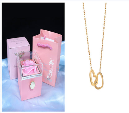 Rotating Rose Jewelry Gift Box – Valentine's Day Surprise for Women