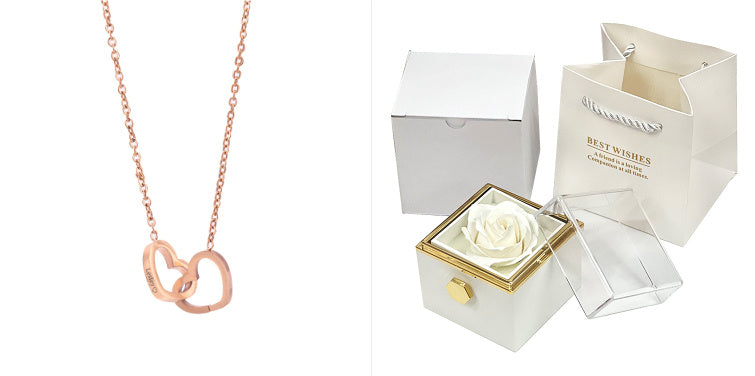 Rotating Rose Jewelry Gift Box – Valentine's Day Surprise for Women