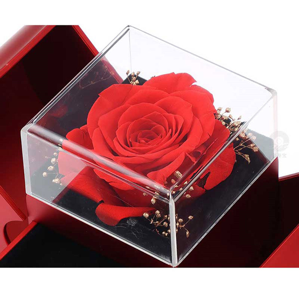 "Red Apple Rose Jewelry Box - Gift for Valentine's Day