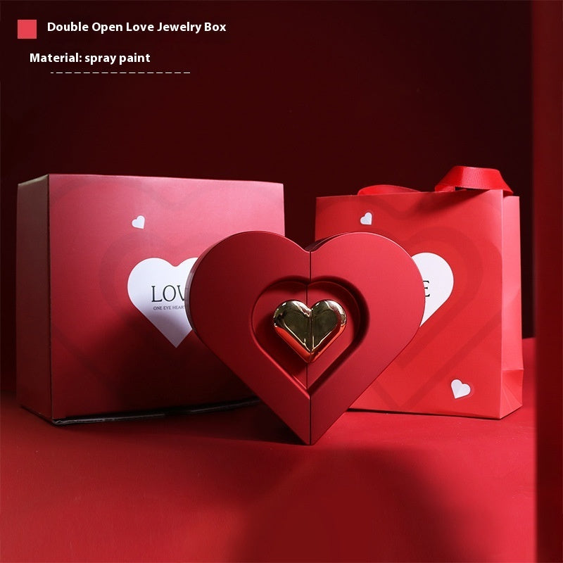 Love Jewelry Box Double Open Gift Box