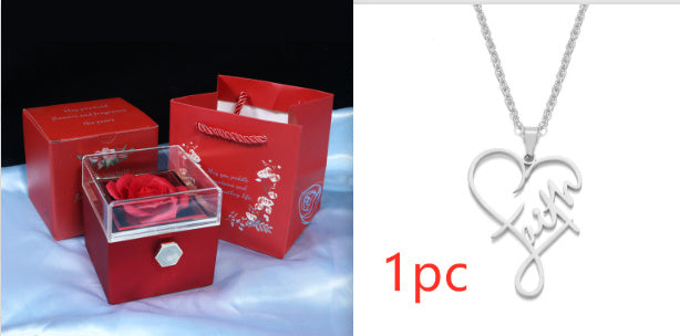 Rotating Rose Jewelry Gift Box – Valentine's Day Surprise for Women