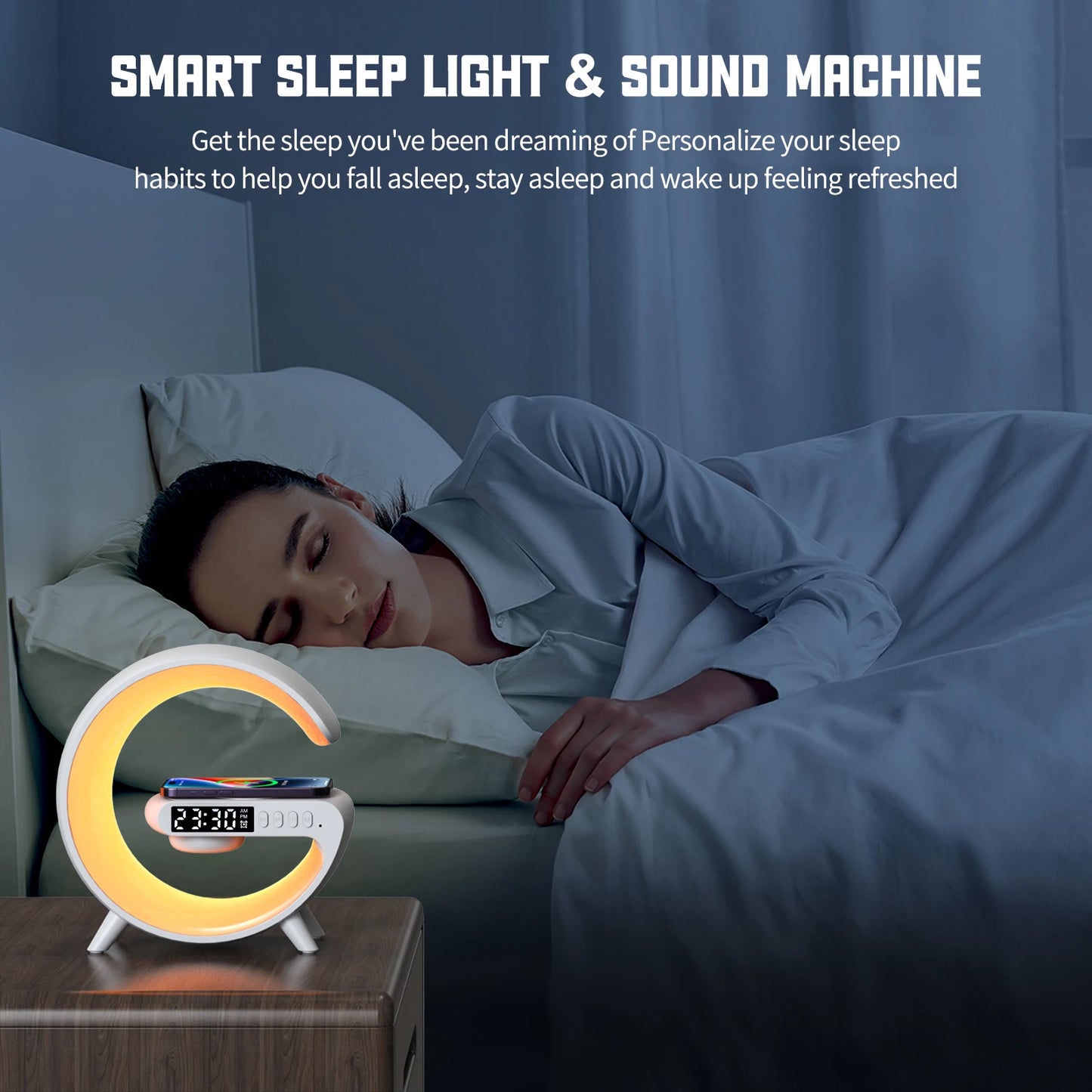 RGB Smart Wake Light & Speaker Lamp"