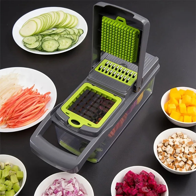 14 In 1 Multifunctional Vegetable Chopper, Cutter Vegetable Dicer Slicer Cutter Mandoline Onion Chopper For Onion Potato Tomato