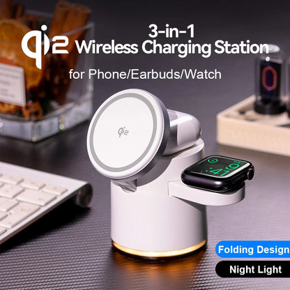 Wireless Charger 3-in-1 Fast Charging Station