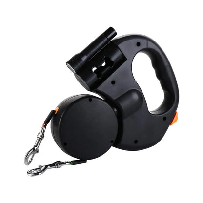 Daul Retractable Dog Leash 360