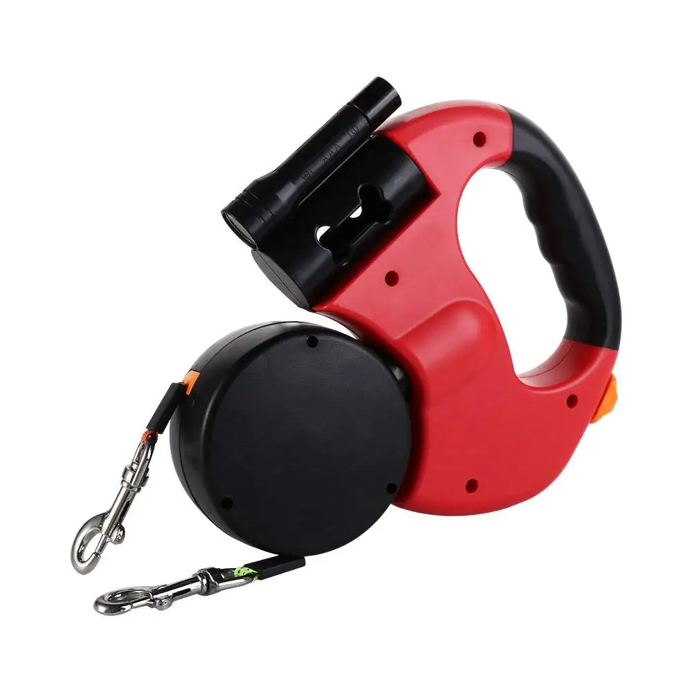 Daul Retractable Dog Leash 360