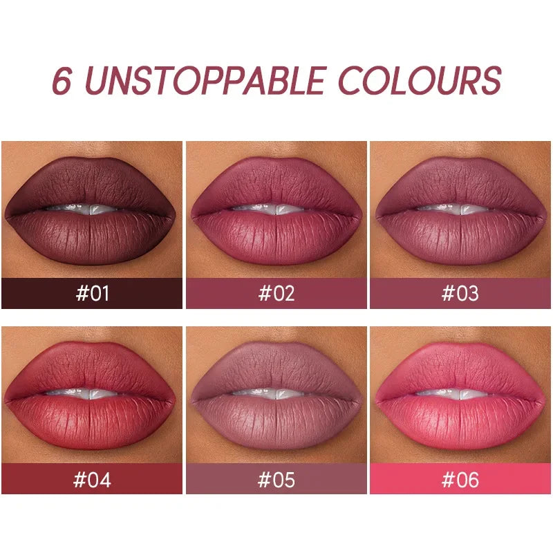 12 Colors Matte Nude Lipstick&lip Liner Set Waterproof Longlasting Lip Liner High Pigmented Slim Lip Sick Lips Makeup