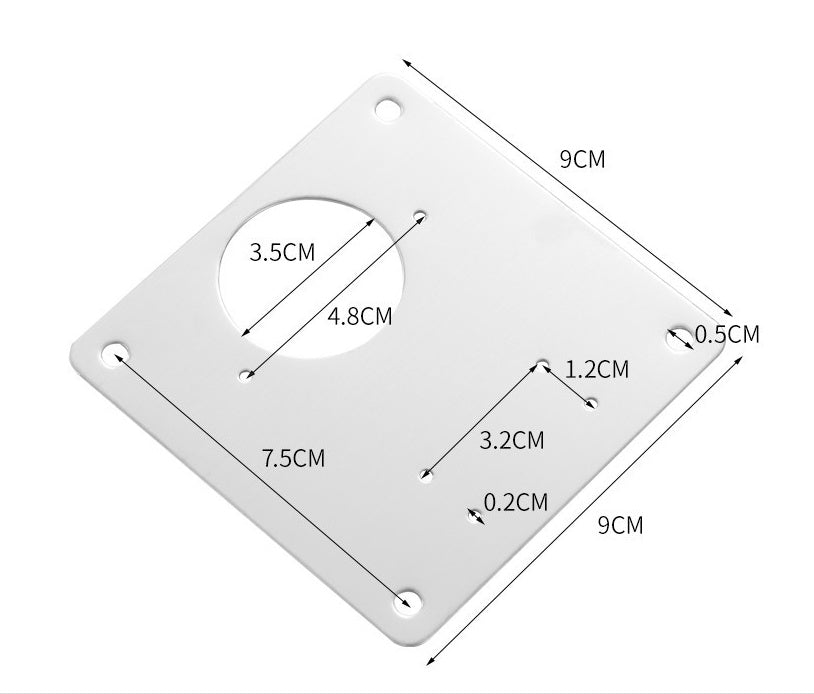 Stainless Steel Hinge Mounting Plate Cabinet Door Thickened Repair Plate