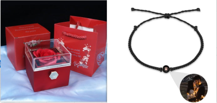 Rotating Rose Jewelry Gift Box – Valentine's Day Surprise for Women