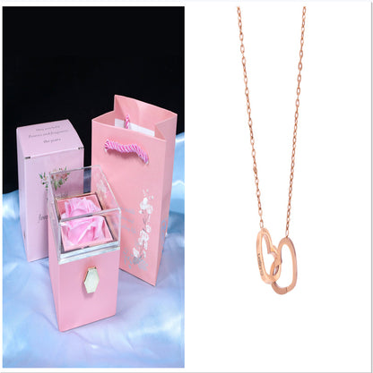 Rotating Rose Jewelry Gift Box – Valentine's Day Surprise for Women