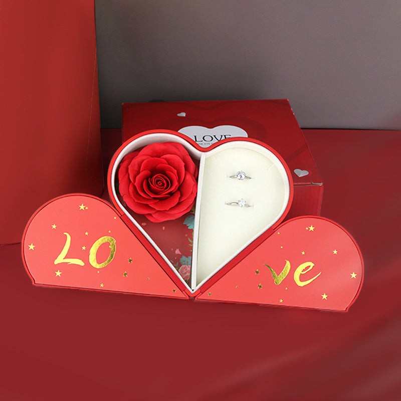 Love Jewelry Box Double Open Gift Box