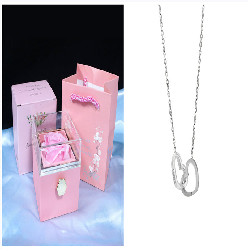 Rotating Rose Jewelry Gift Box – Valentine's Day Surprise for Women