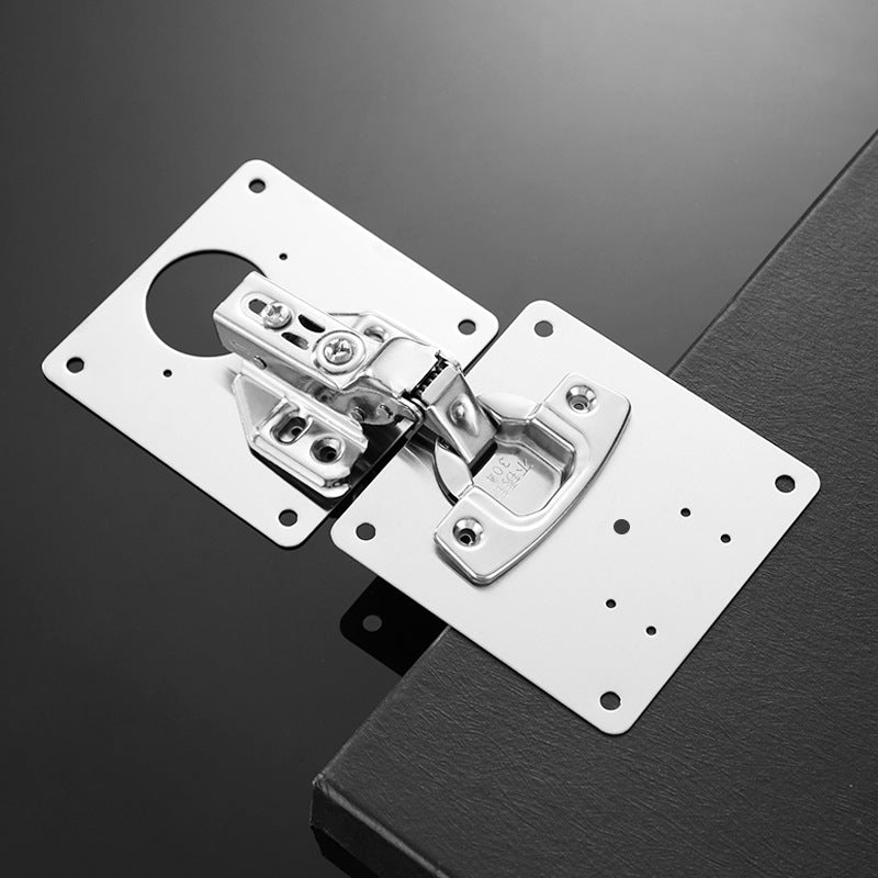 Stainless Steel Hinge Mounting Plate Cabinet Door Thickened Repair Plate